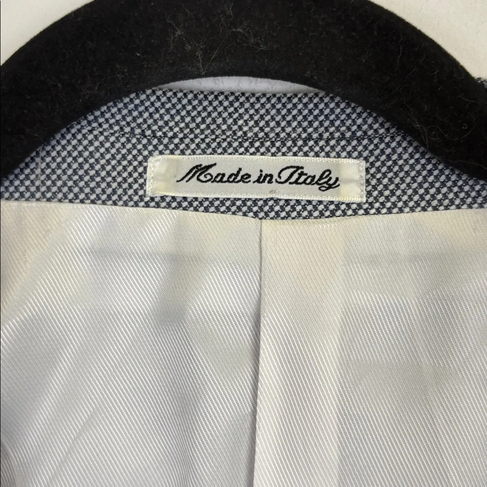 Giovanni Bresciani gray and Blue Blazer with Navy Elbow Patches/ Size 44R